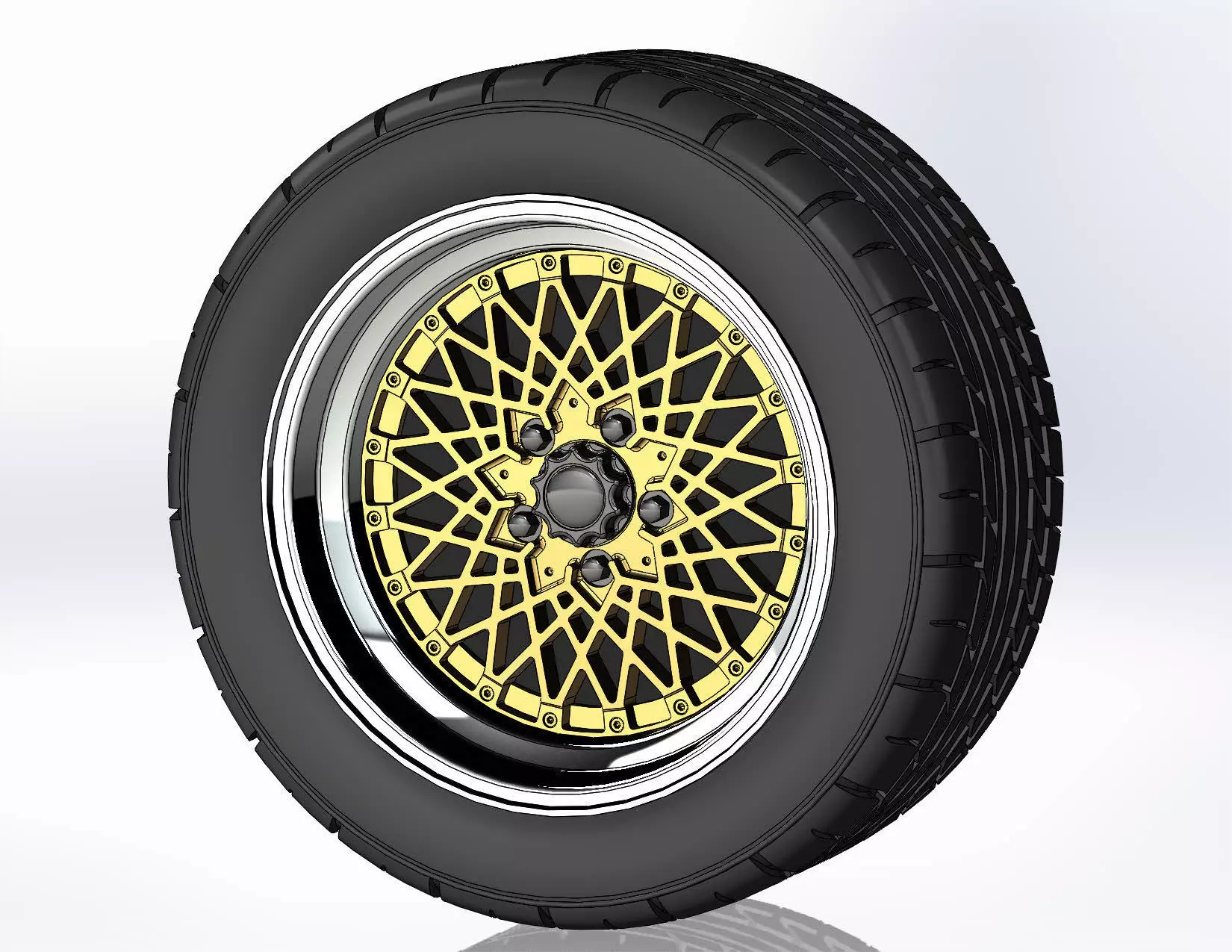 Wheel BBS RS 17inch for scale model 3D print model_2