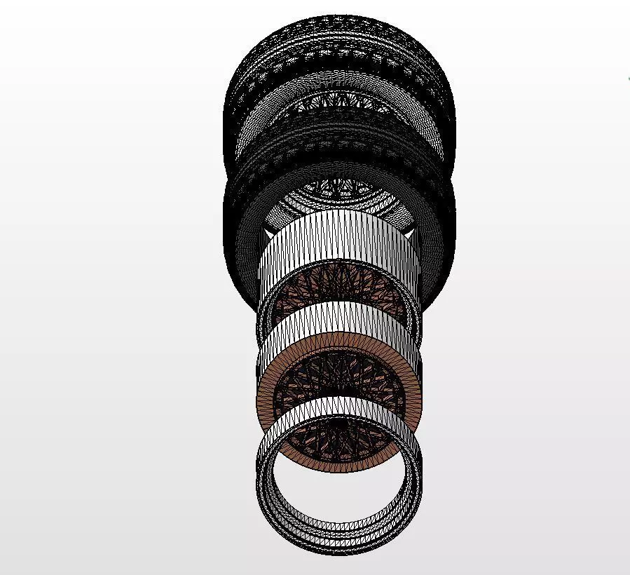 Wheel BBS RS 17inch for scale model 3D print model_15