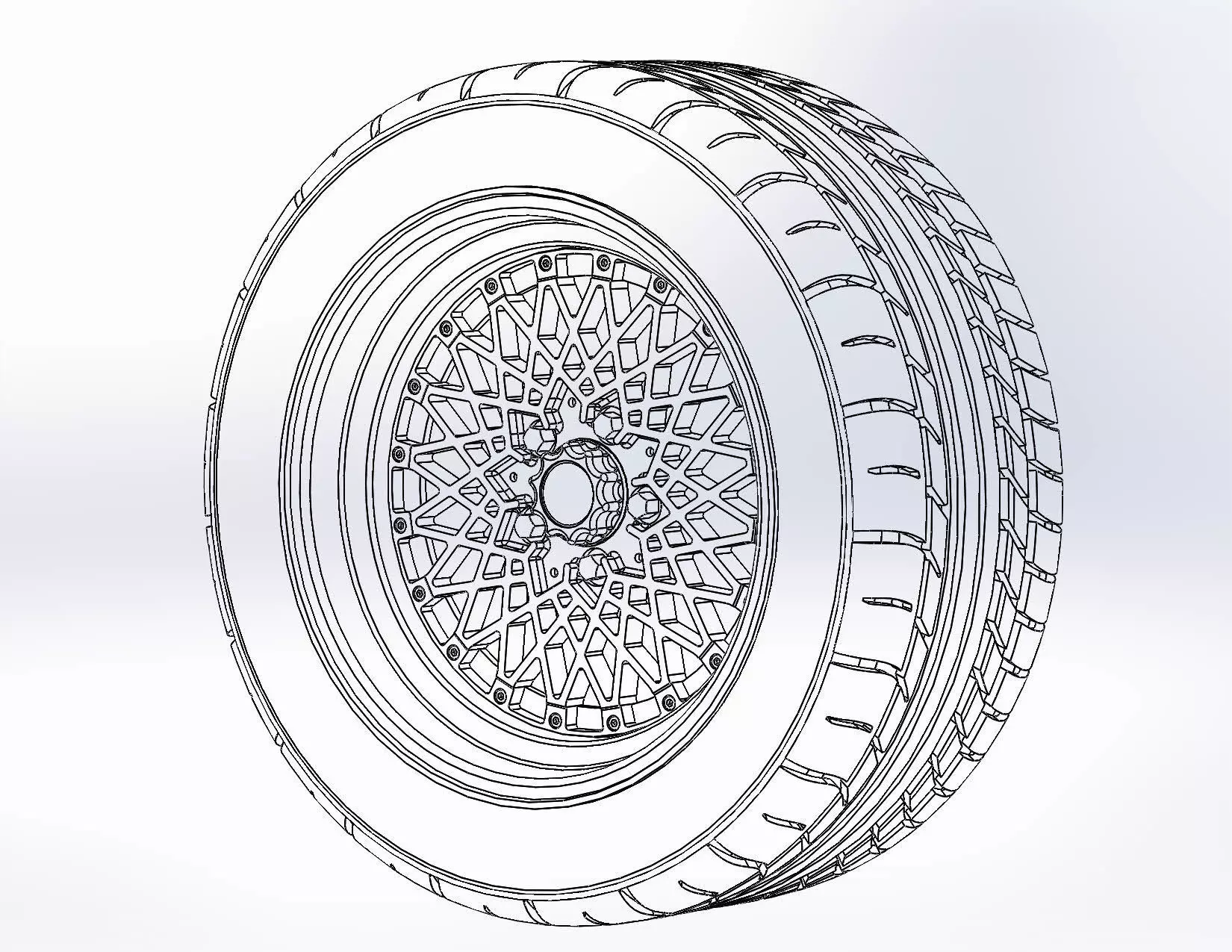 Wheel BBS RS 17inch for scale model 3D print model_1