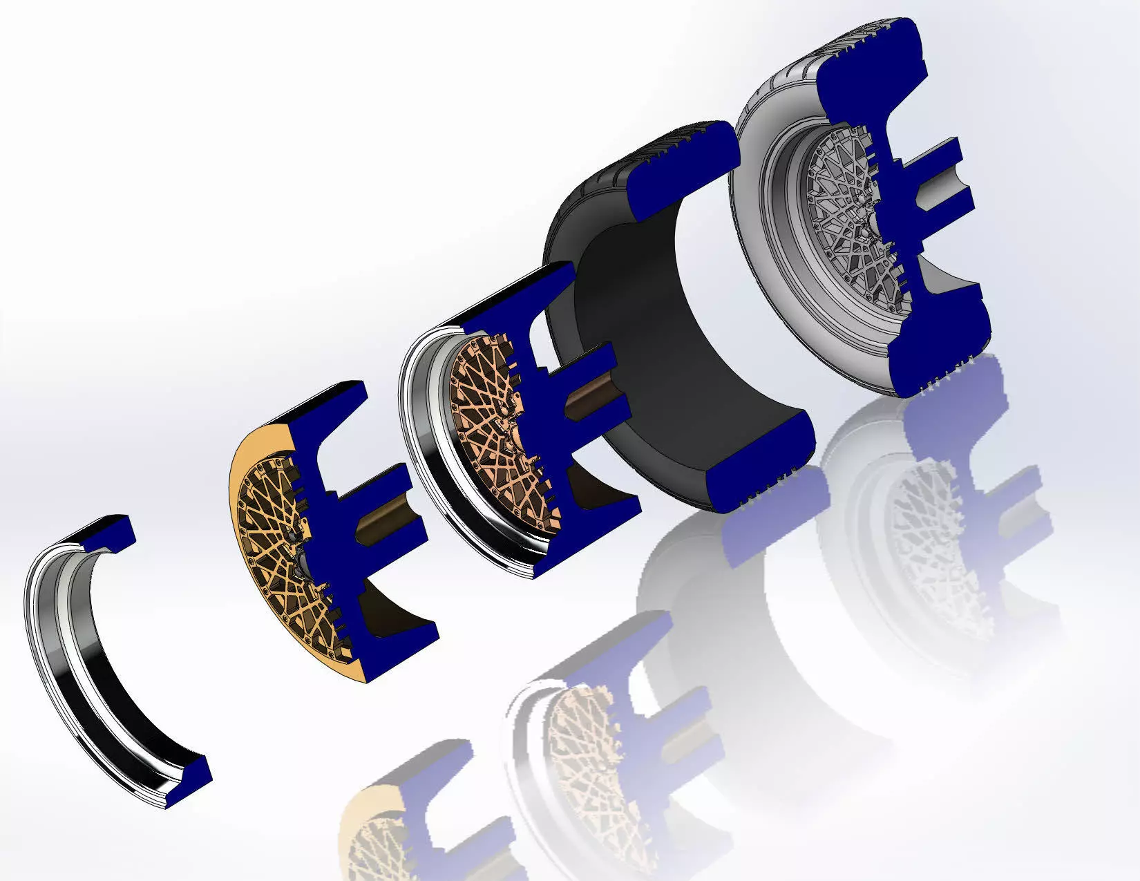 Wheel BBS RS 17inch for scale model 3D print model_11