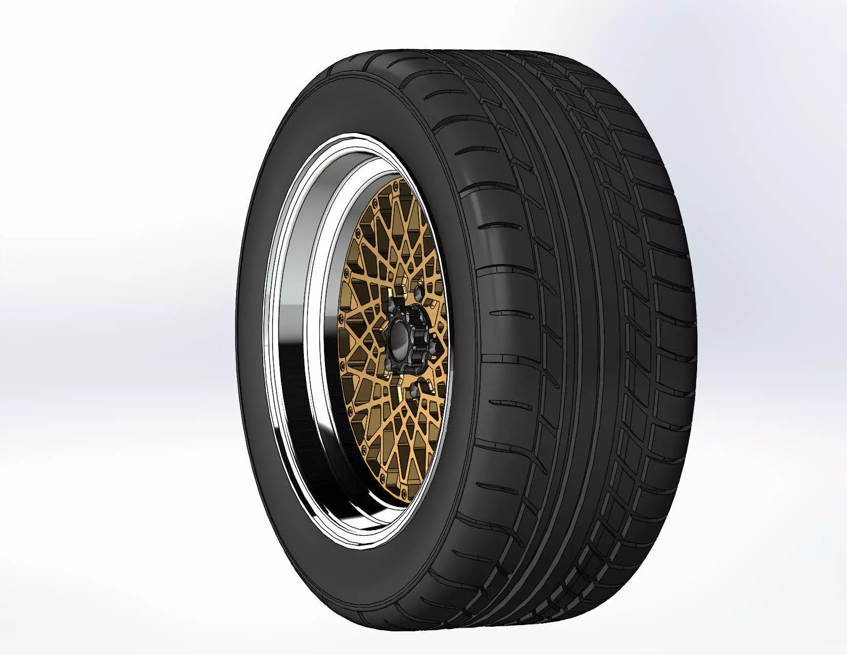 Wheel BBS RS 17inch for scale model 3D print model_4