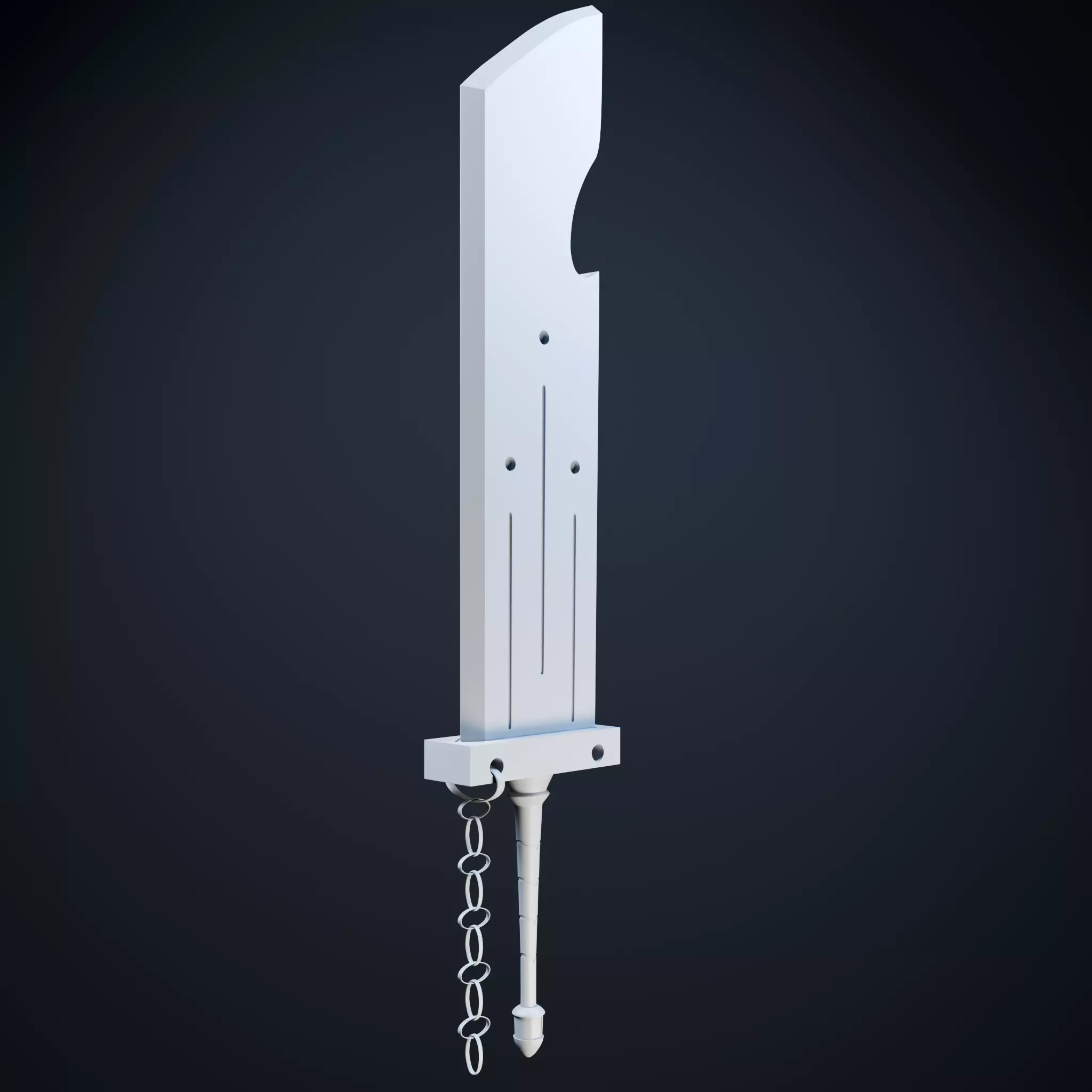 Fantasy Sword Celestial Edge 3D Model Low-poly 3D model_1