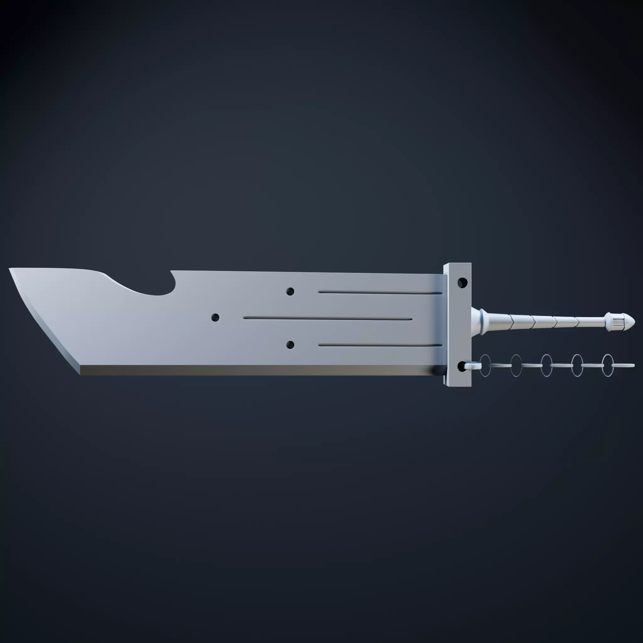Fantasy Sword Celestial Edge 3D Model Low-poly 3D model_10
