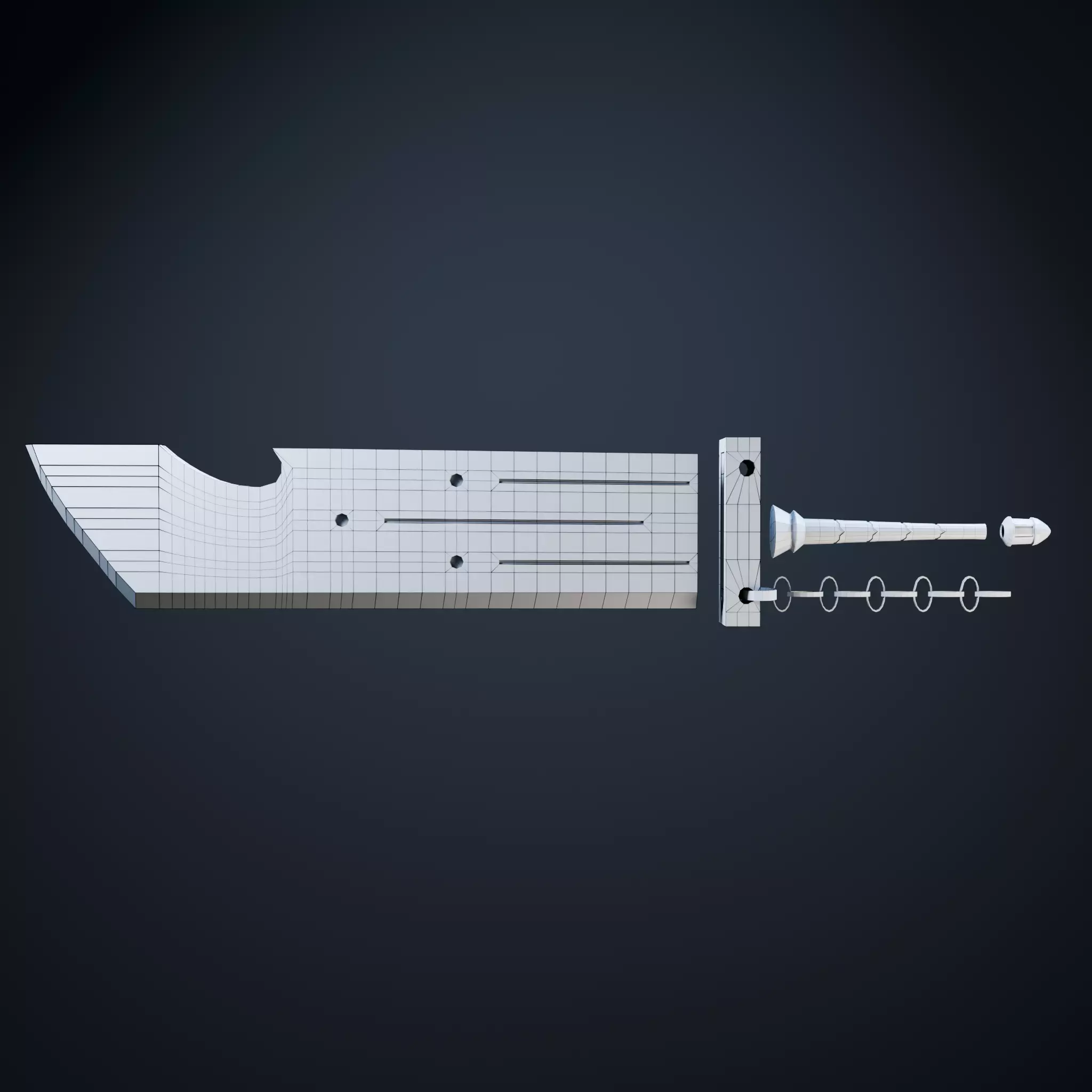 Fantasy Sword Celestial Edge 3D Model Low-poly 3D model_3