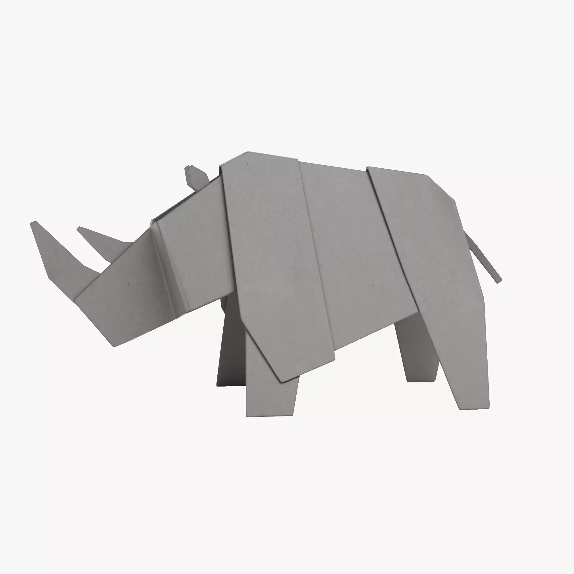 Paper Rhino Low-poly 3D model_12