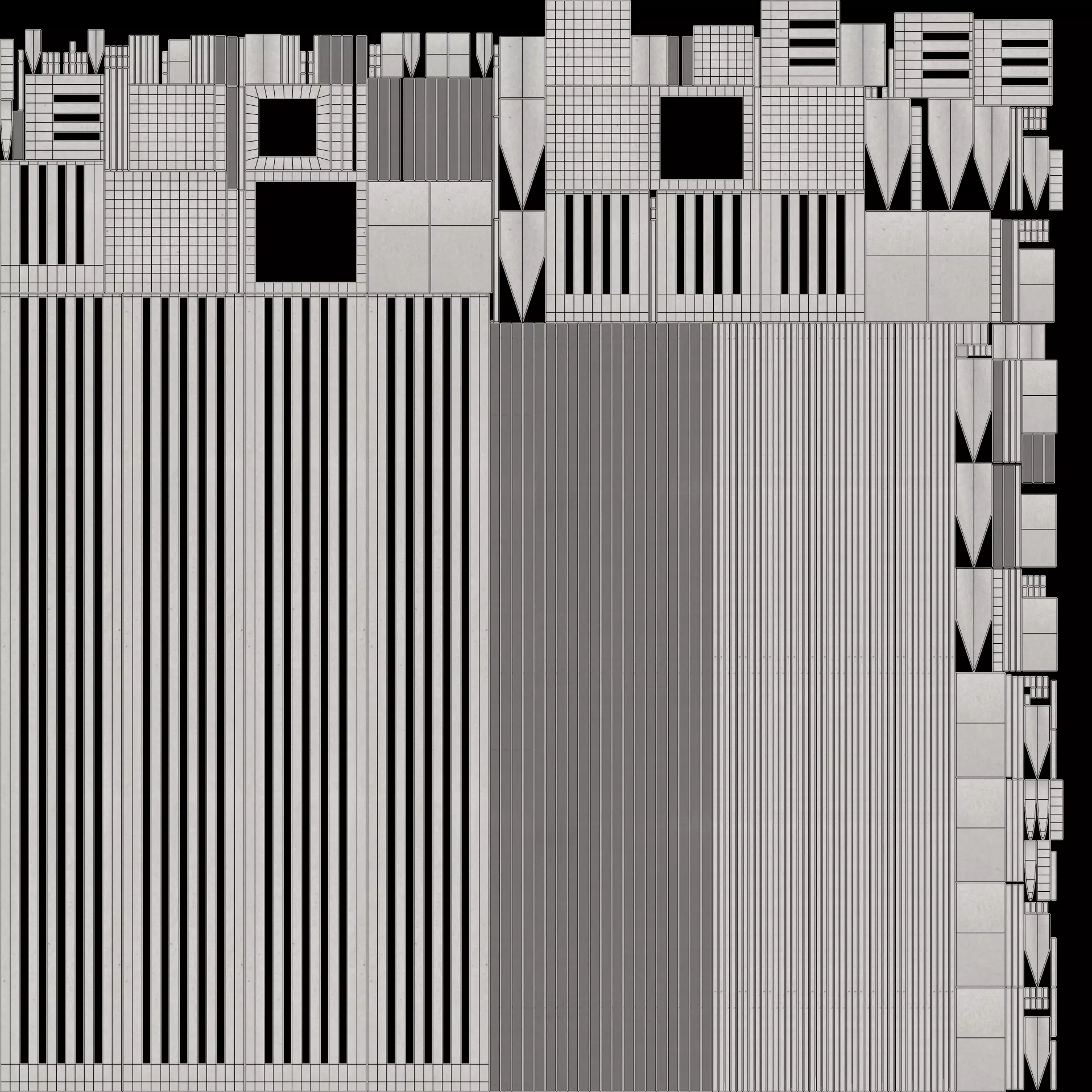 Paper Skyscraper V4 Low-poly 3D model_7