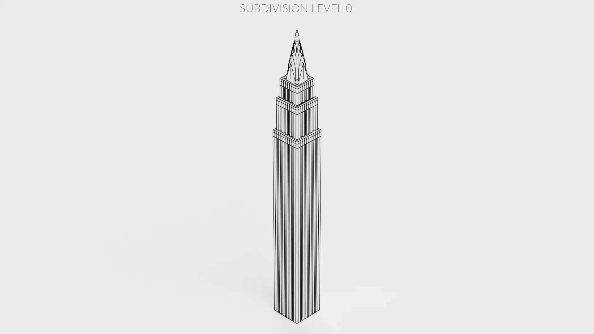 Paper Skyscraper V4 Low-poly 3D model_10