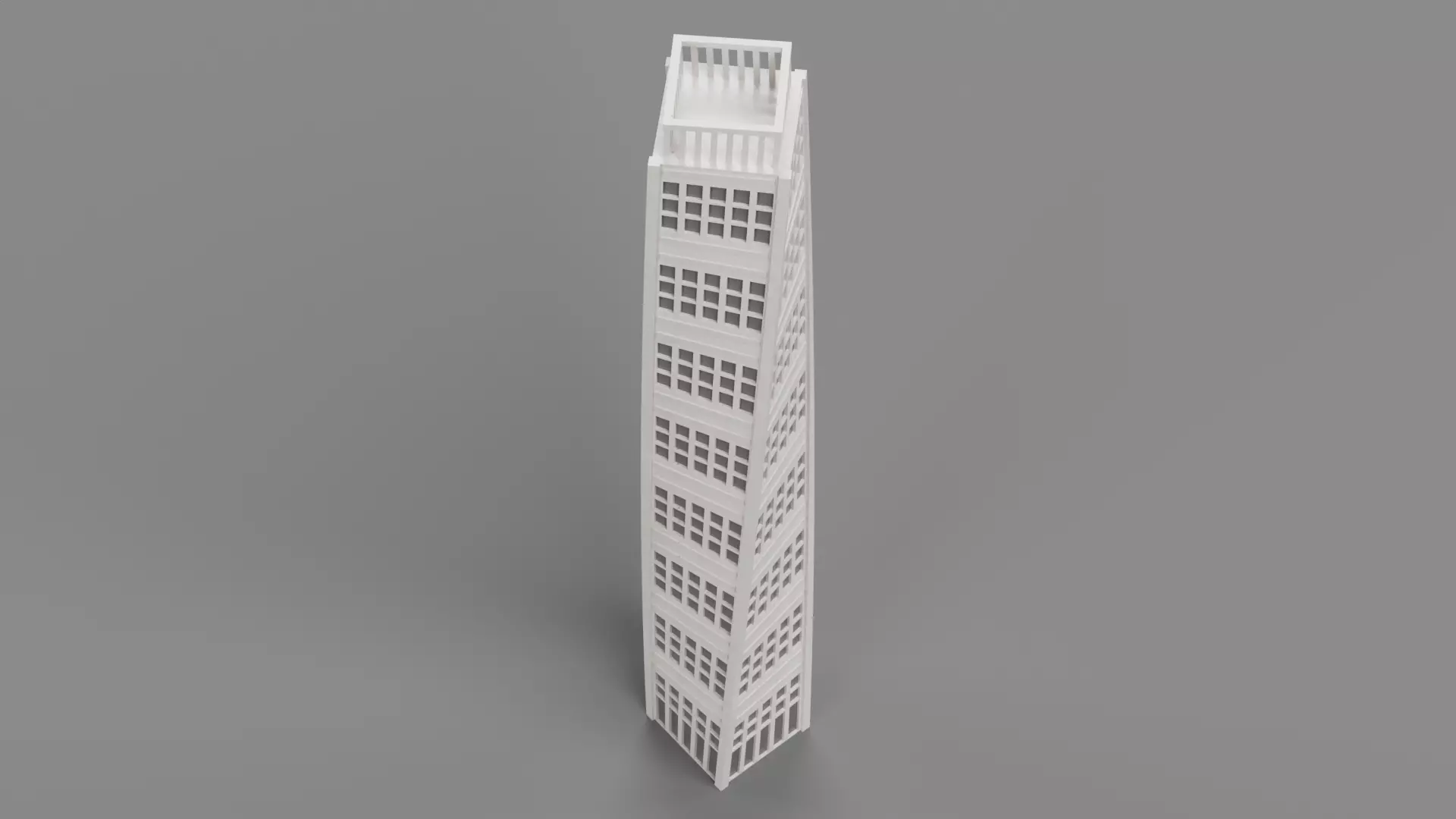 Paper Skyscraper V5 Low-poly 3D model_5