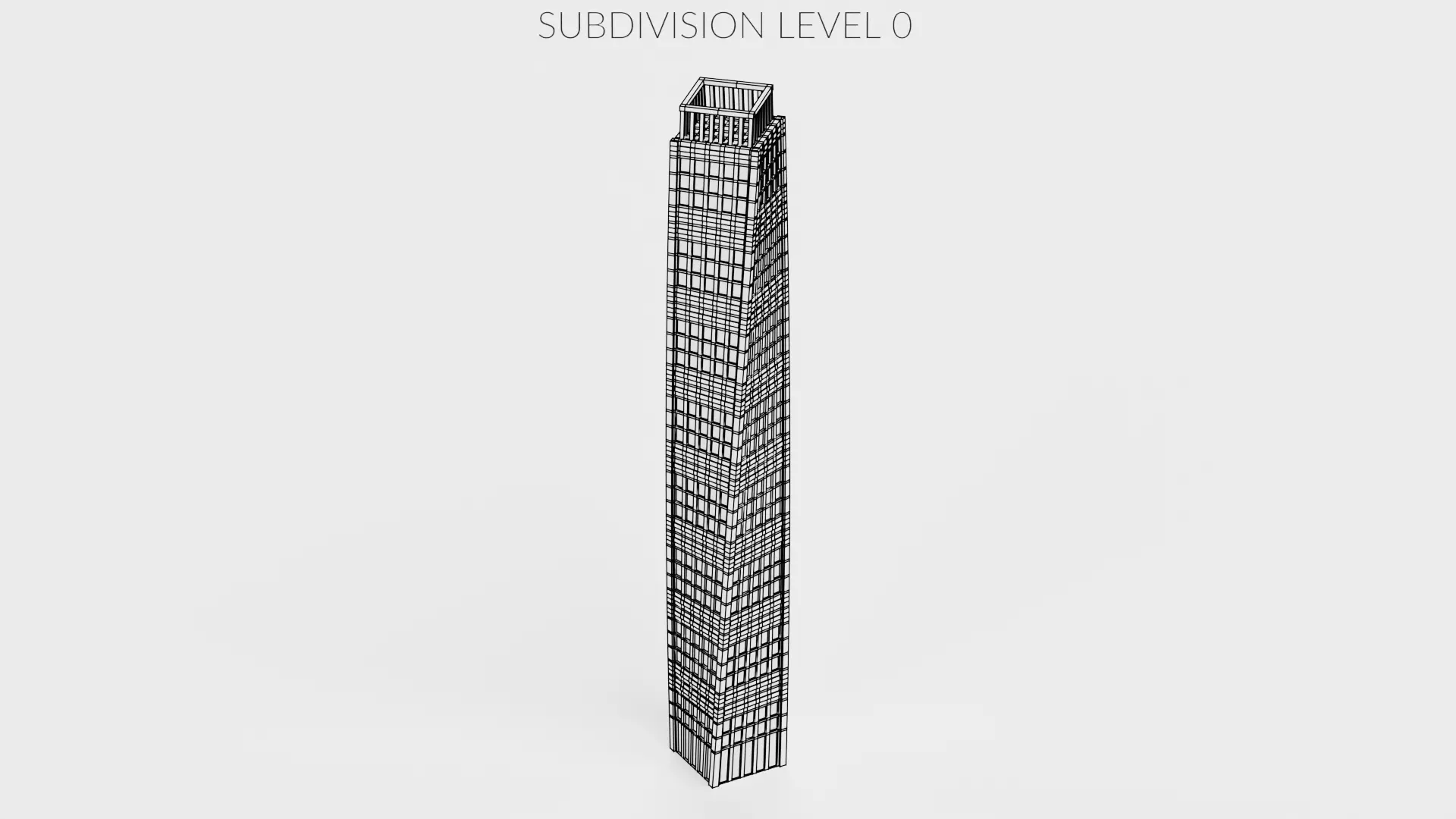 Paper Skyscraper V5 Low-poly 3D model_10