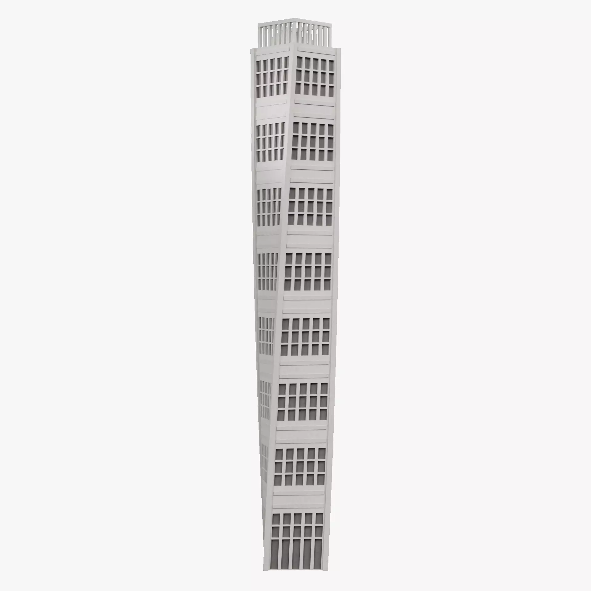 Paper Skyscraper V5 Low-poly 3D model_12