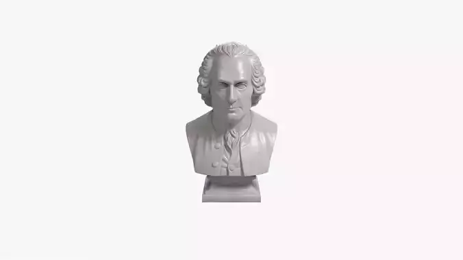 Jean Jacques Rousseau Bust 3D Printable STL File