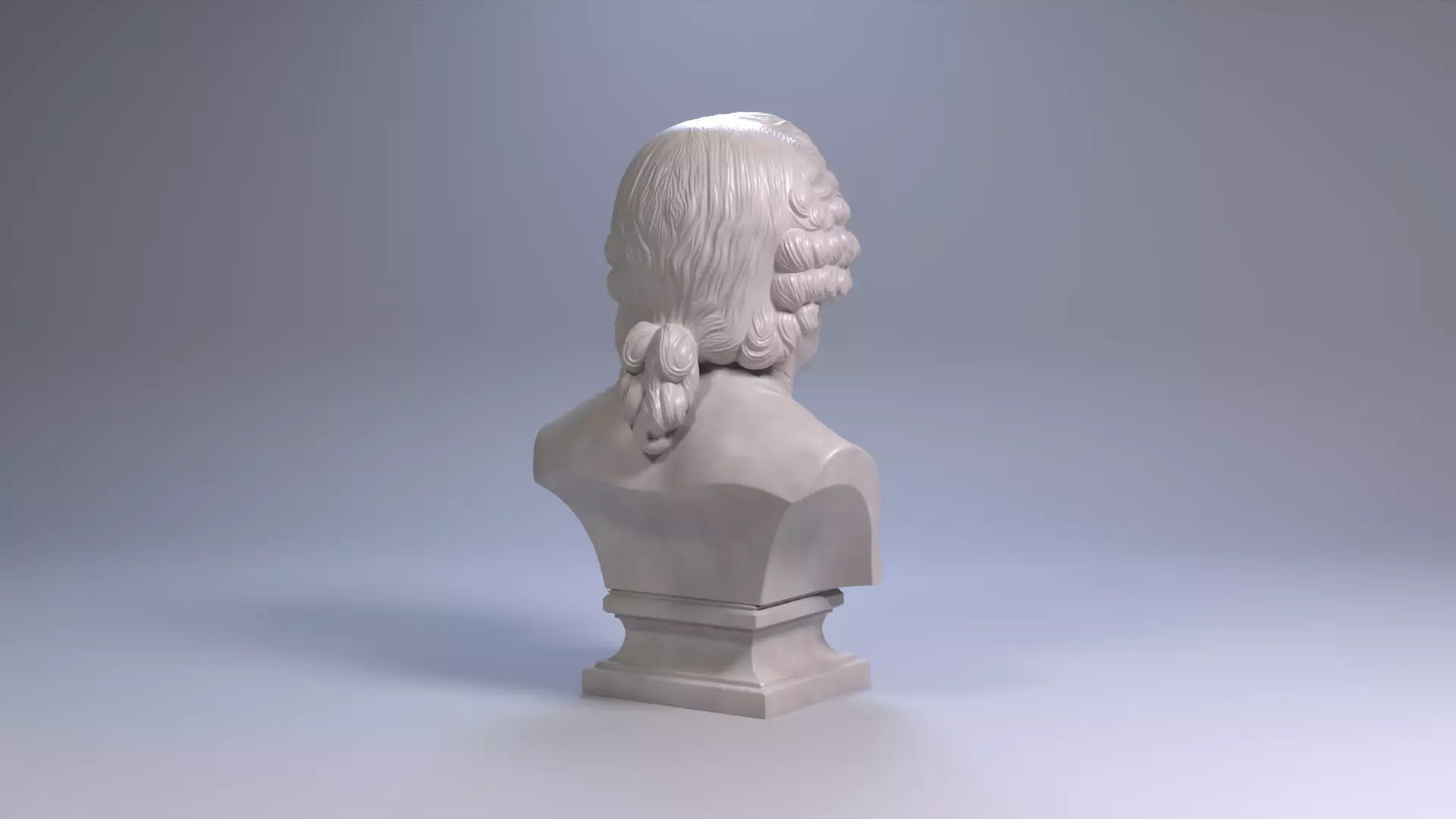 Jean Jacques Rousseau Bust 3D Printable STL File 3D print model_19