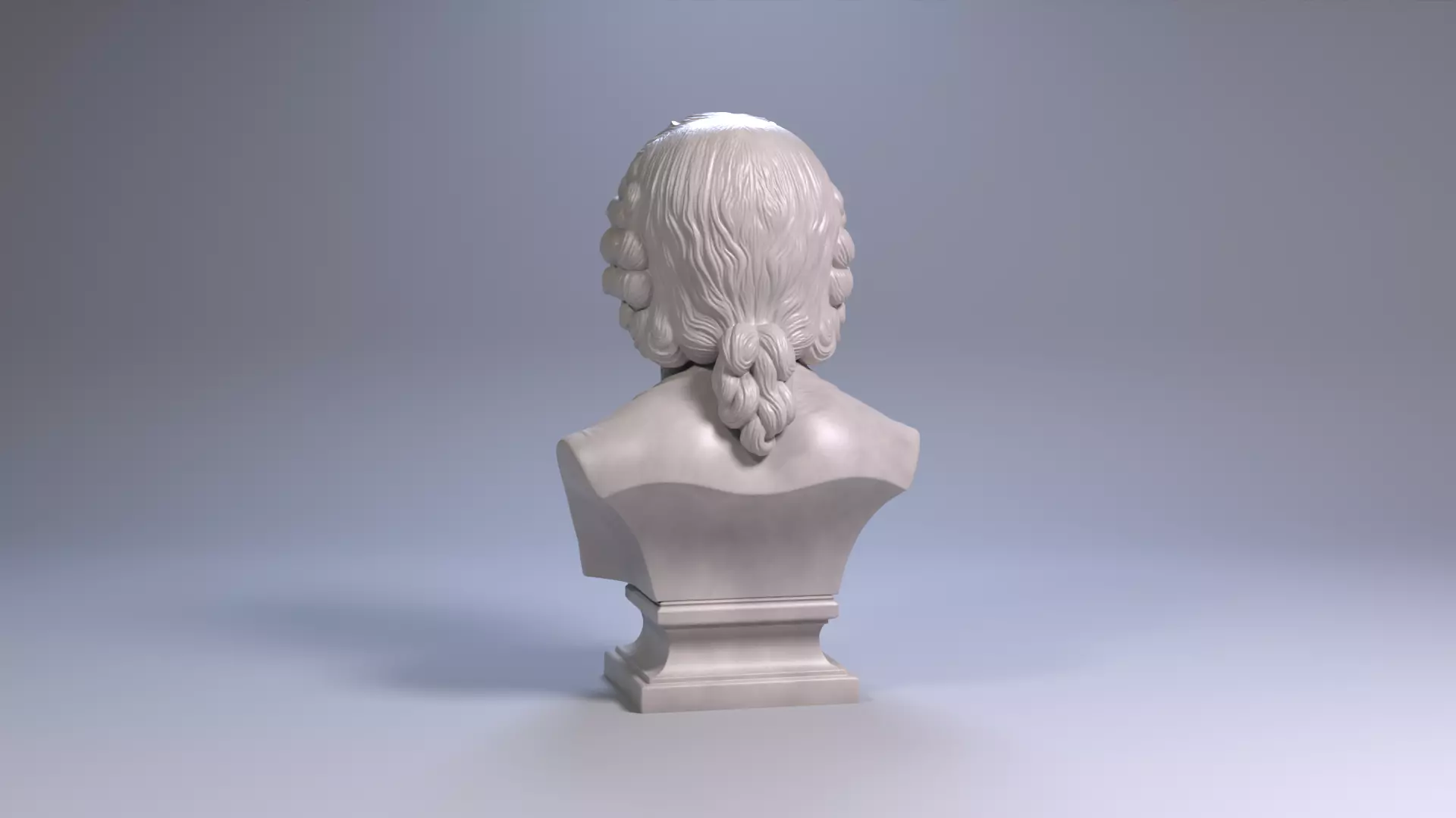 Jean Jacques Rousseau Bust 3D Printable STL File 3D print model_18