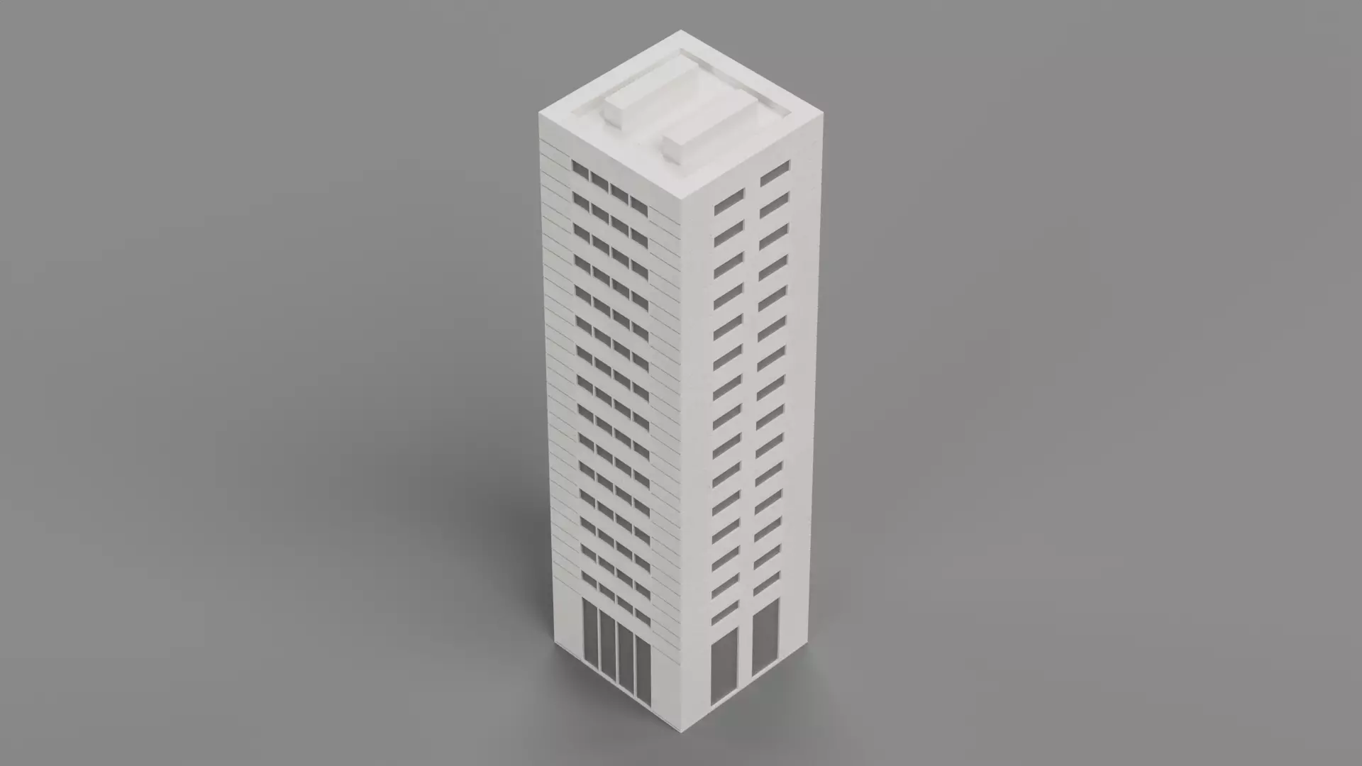 Paper Skyscraper V6 Low-poly 3D model_5