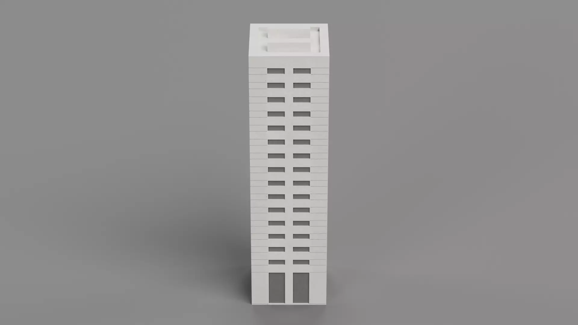 Paper Skyscraper V6 Low-poly 3D model_4