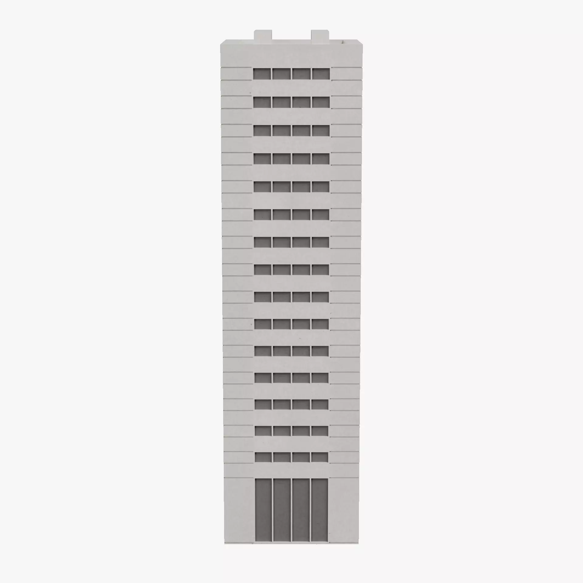 Paper Skyscraper V6 Low-poly 3D model_12