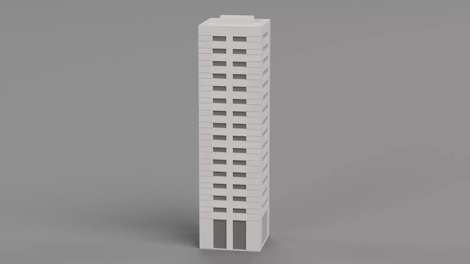 Paper Skyscraper V6 Low-poly 3D model_3