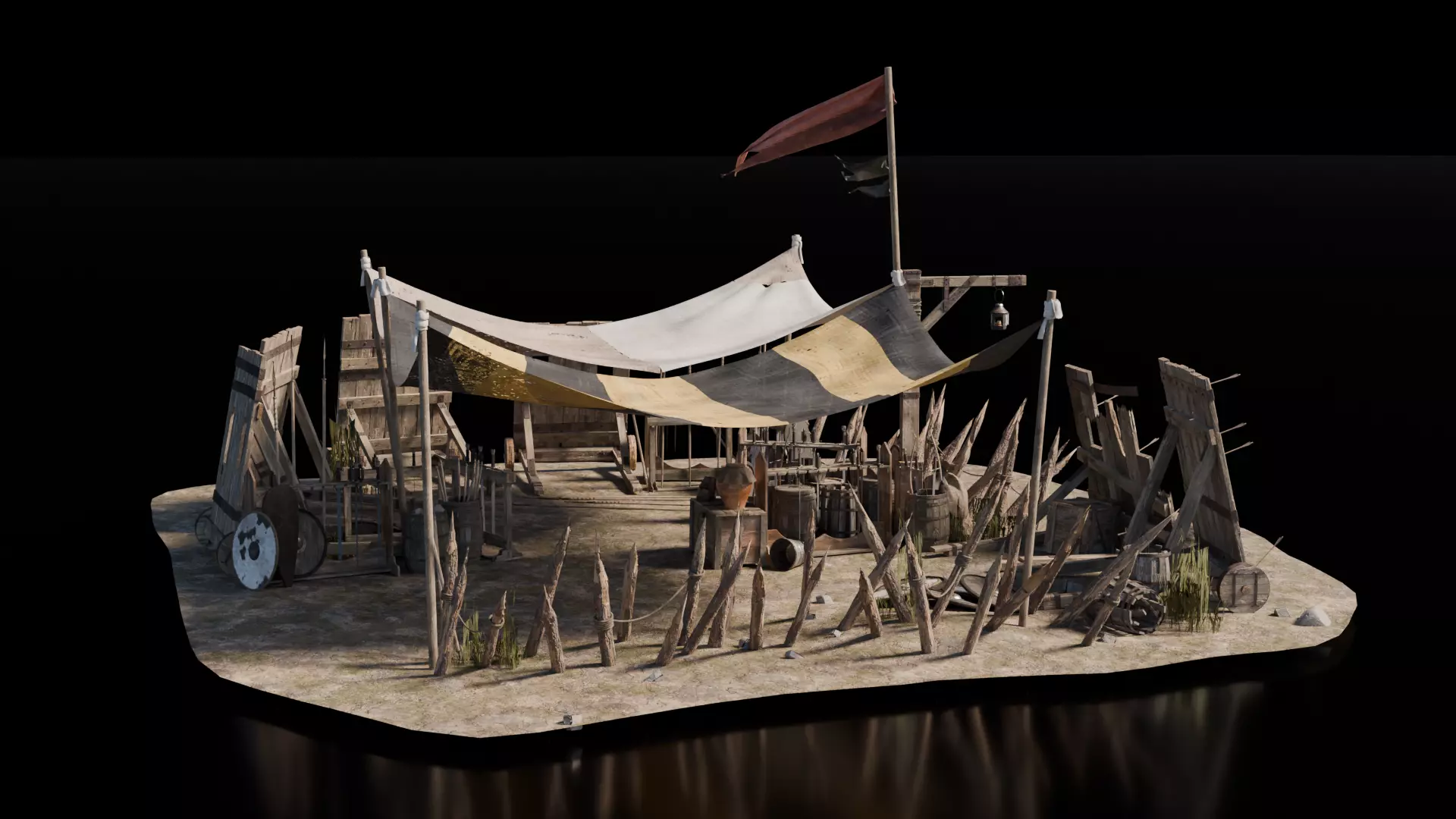 Camp 3 Medieval 3D model_1