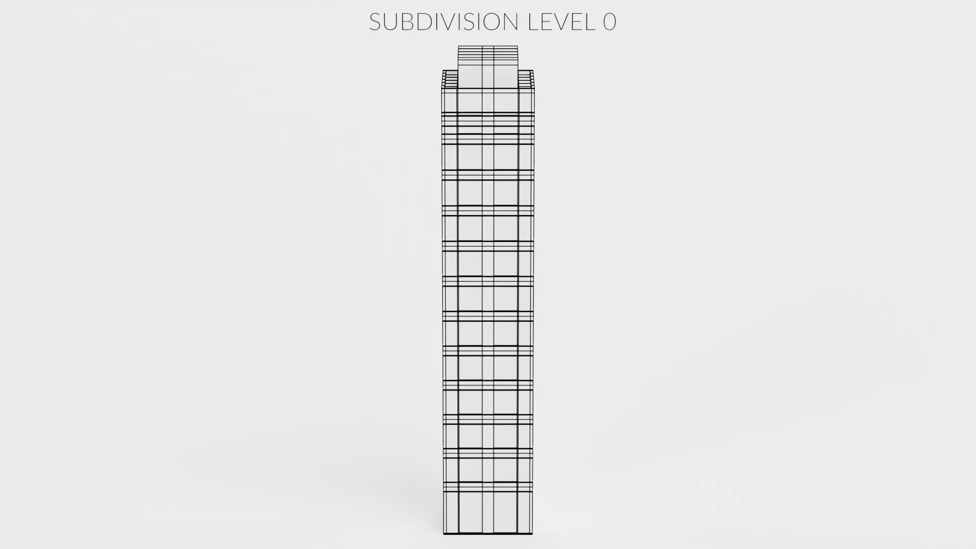 Paper Skyscraper V7 Low-poly 3D model_10