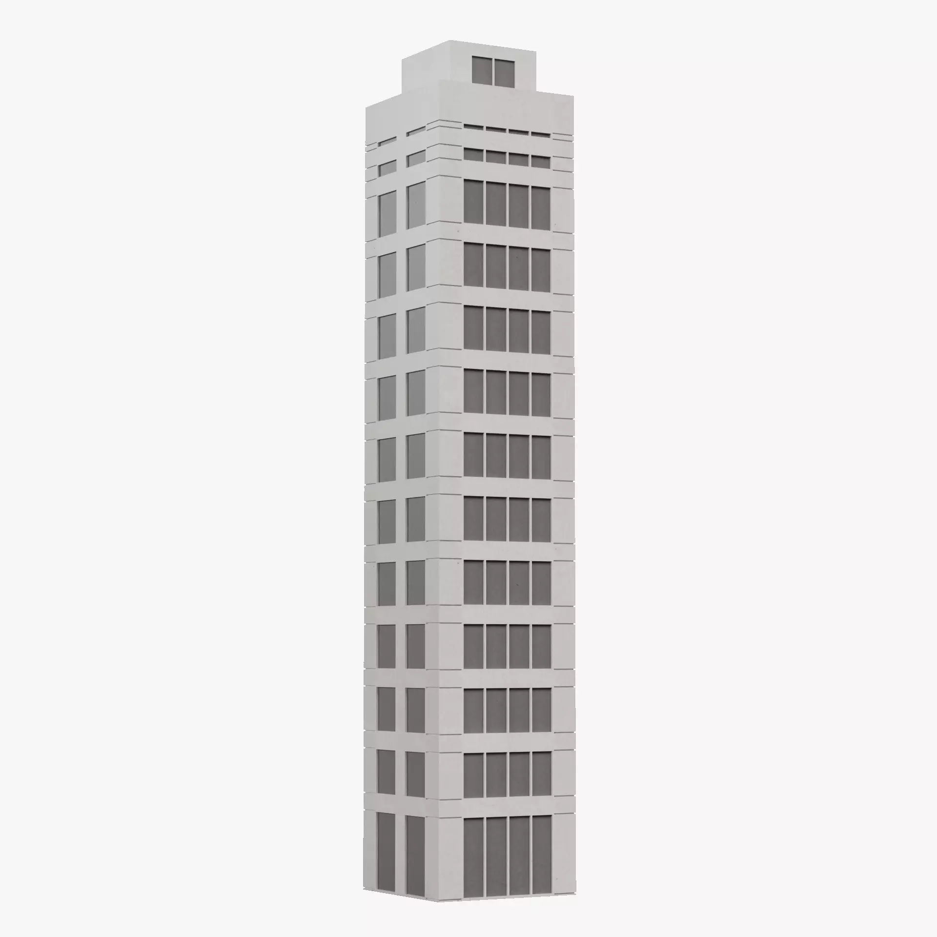 Paper Skyscraper V7 Low-poly 3D model_12