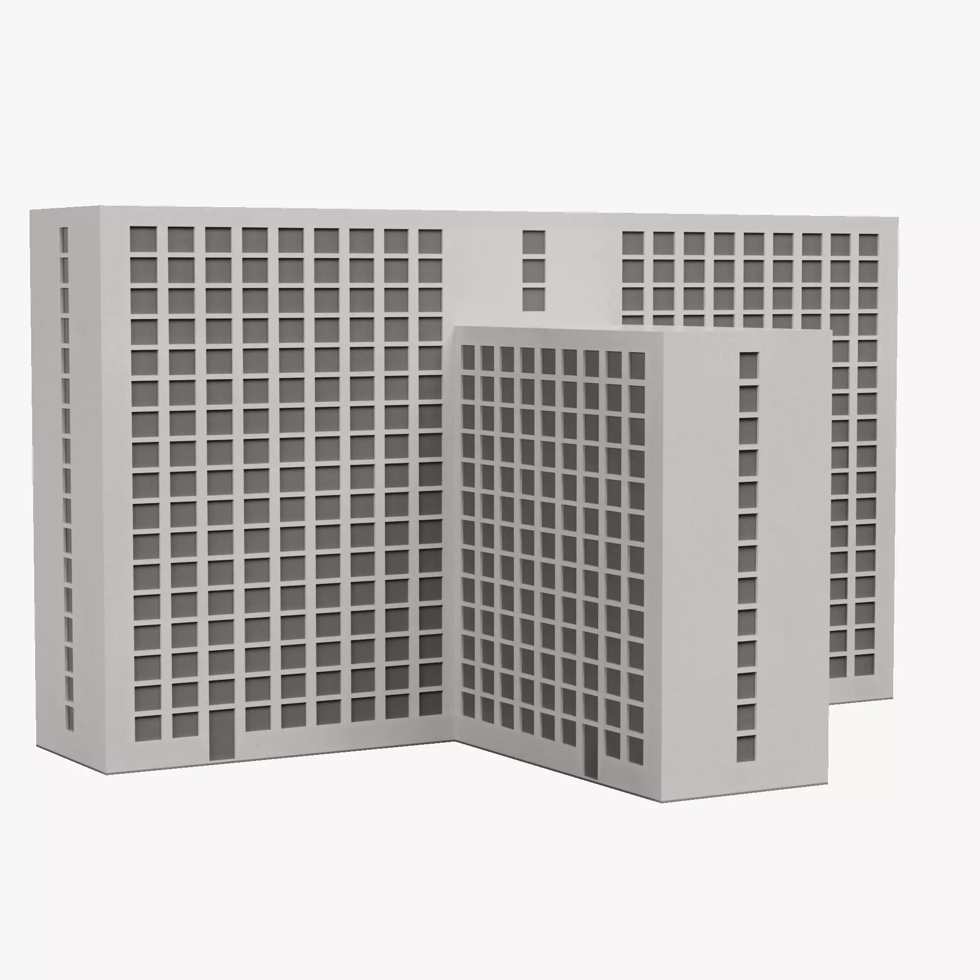 Paper Skyscraper V11 Low-poly 3D model_12