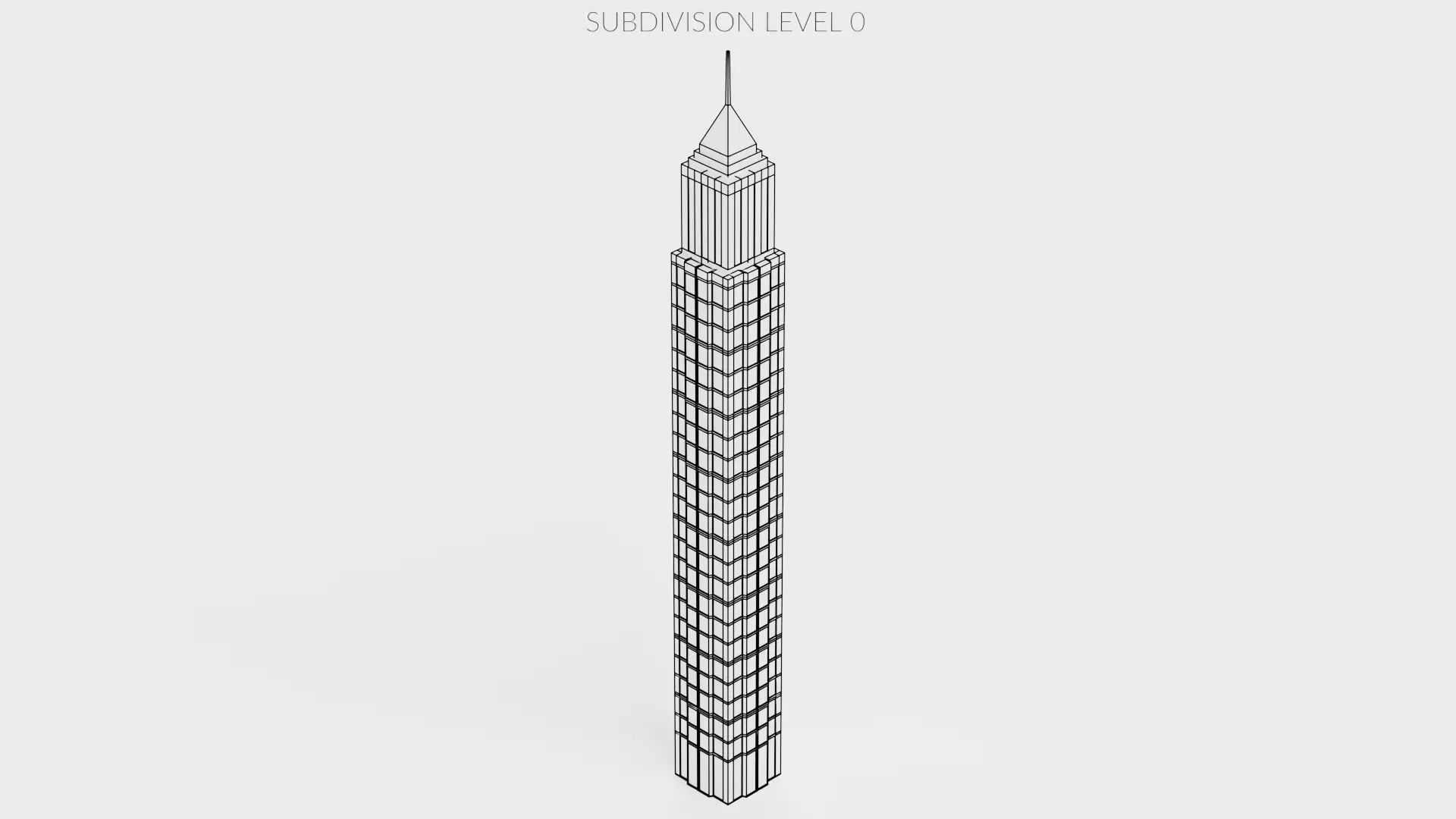 Paper Skyscraper V12 Low-poly 3D model_10