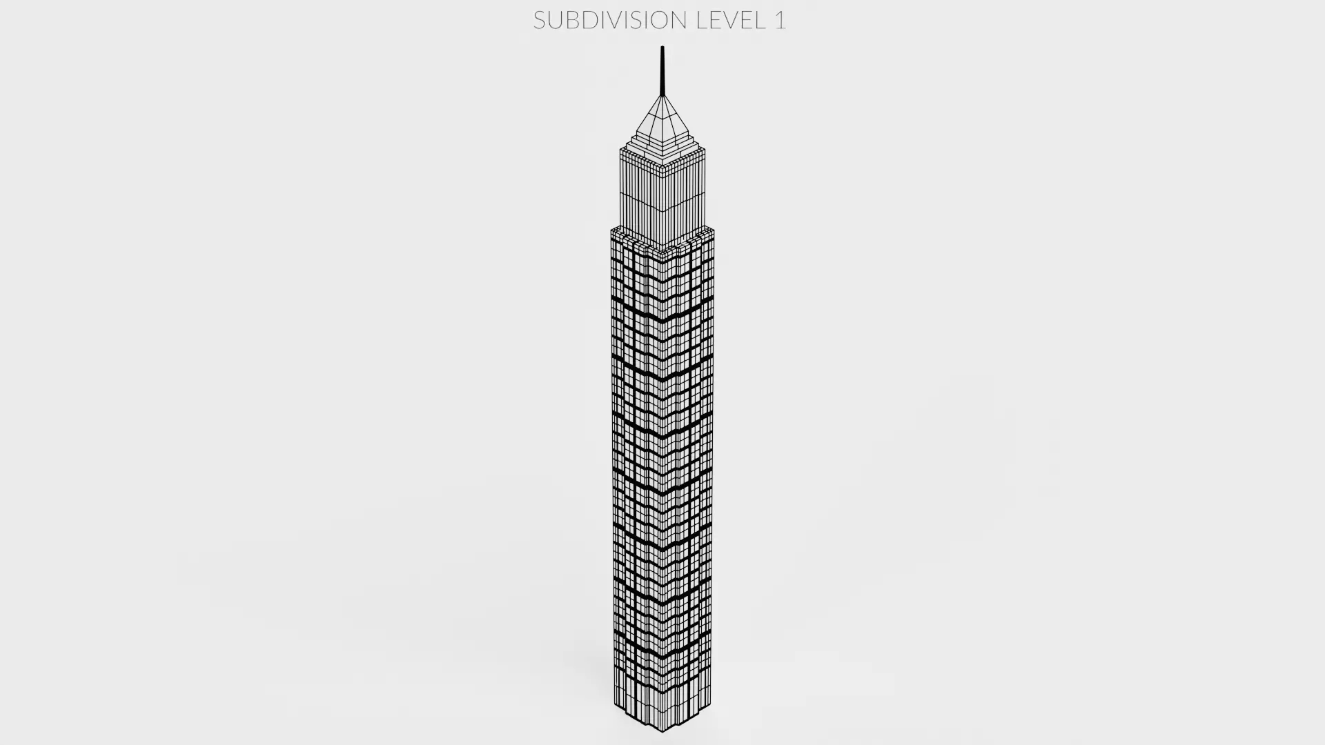 Paper Skyscraper V12 Low-poly 3D model_11