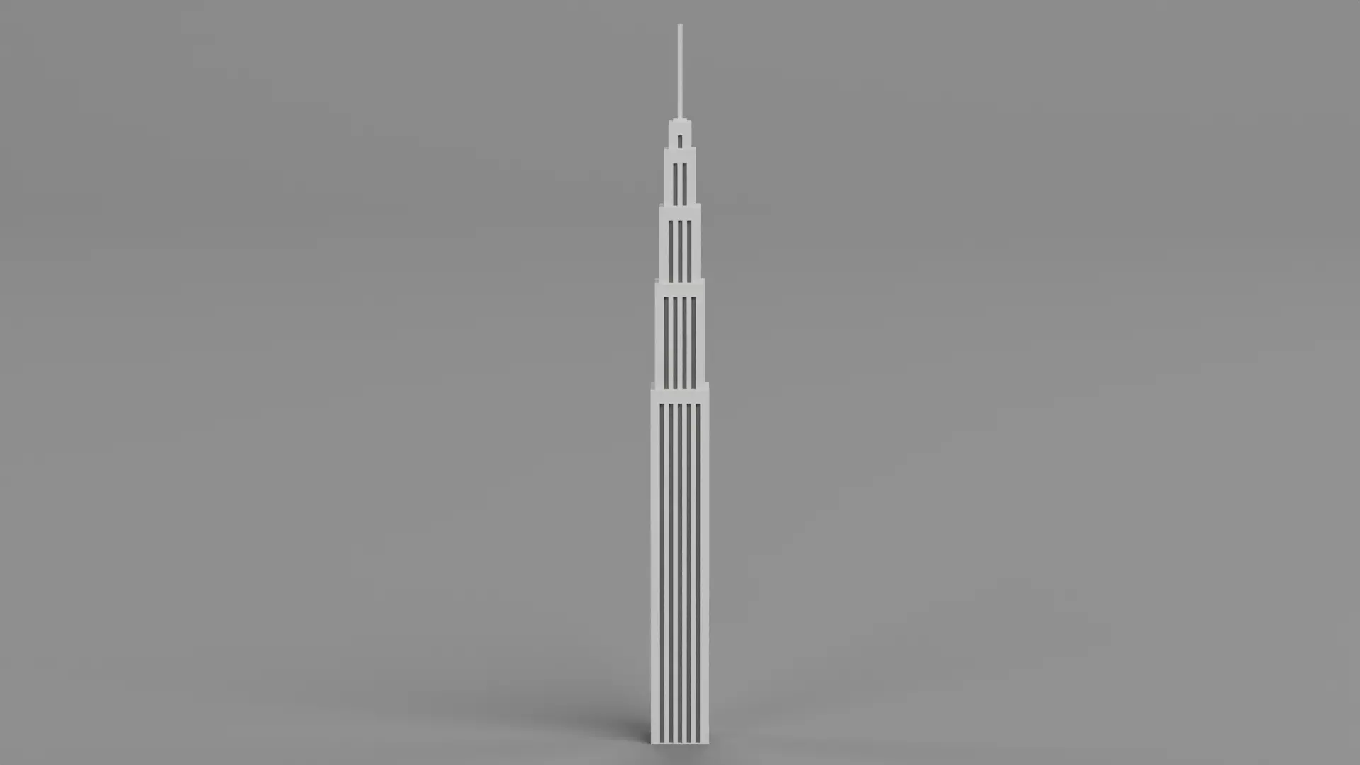Paper Skyscraper Collection Low-poly 3D model_7