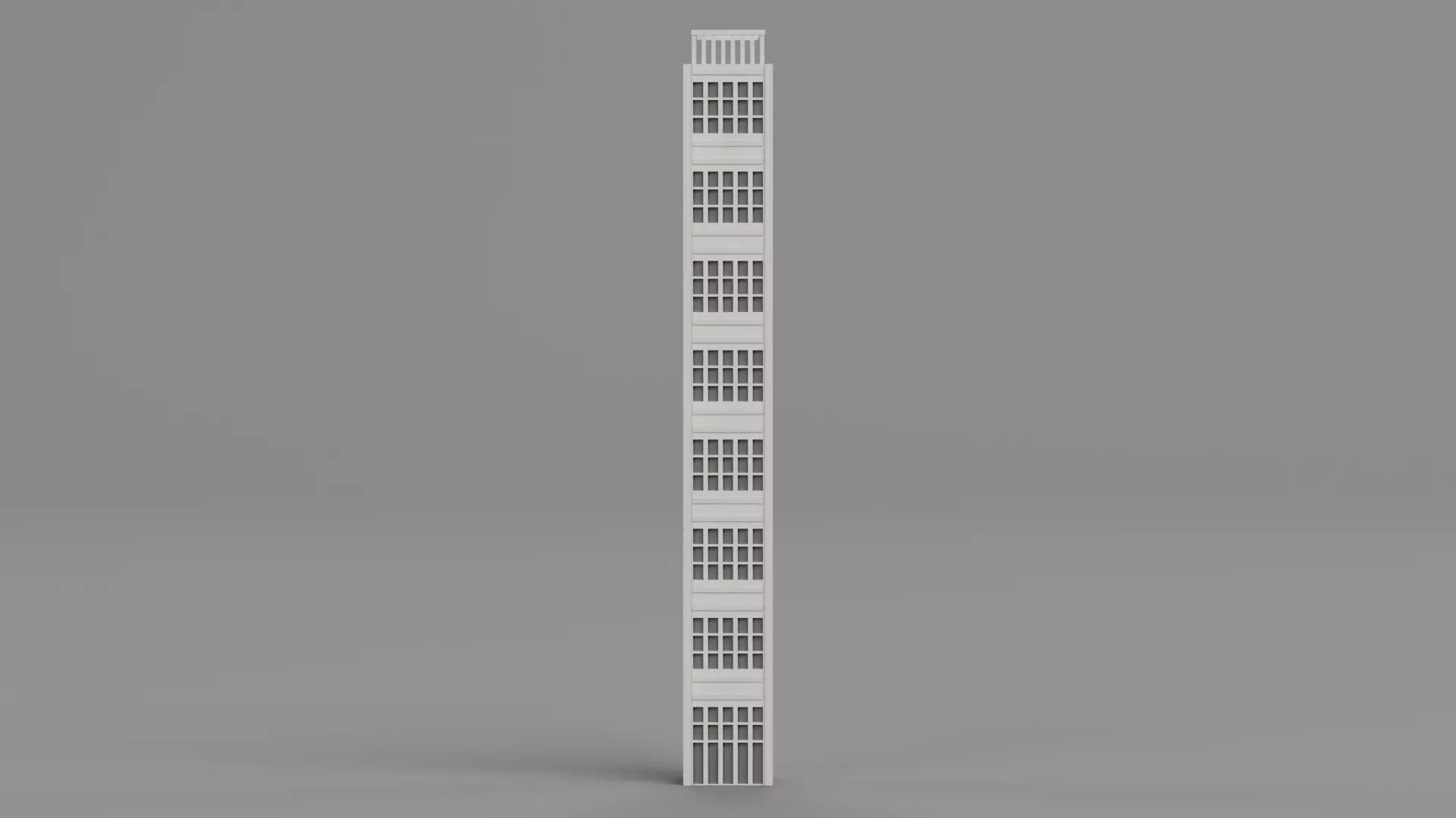Paper Skyscraper Collection Low-poly 3D model_17