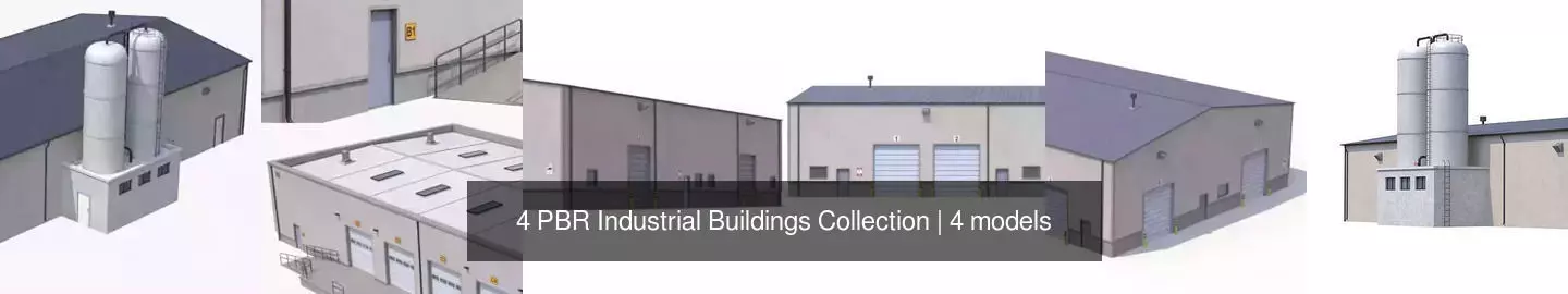 4 PBR Industrial Buildings Collection _1