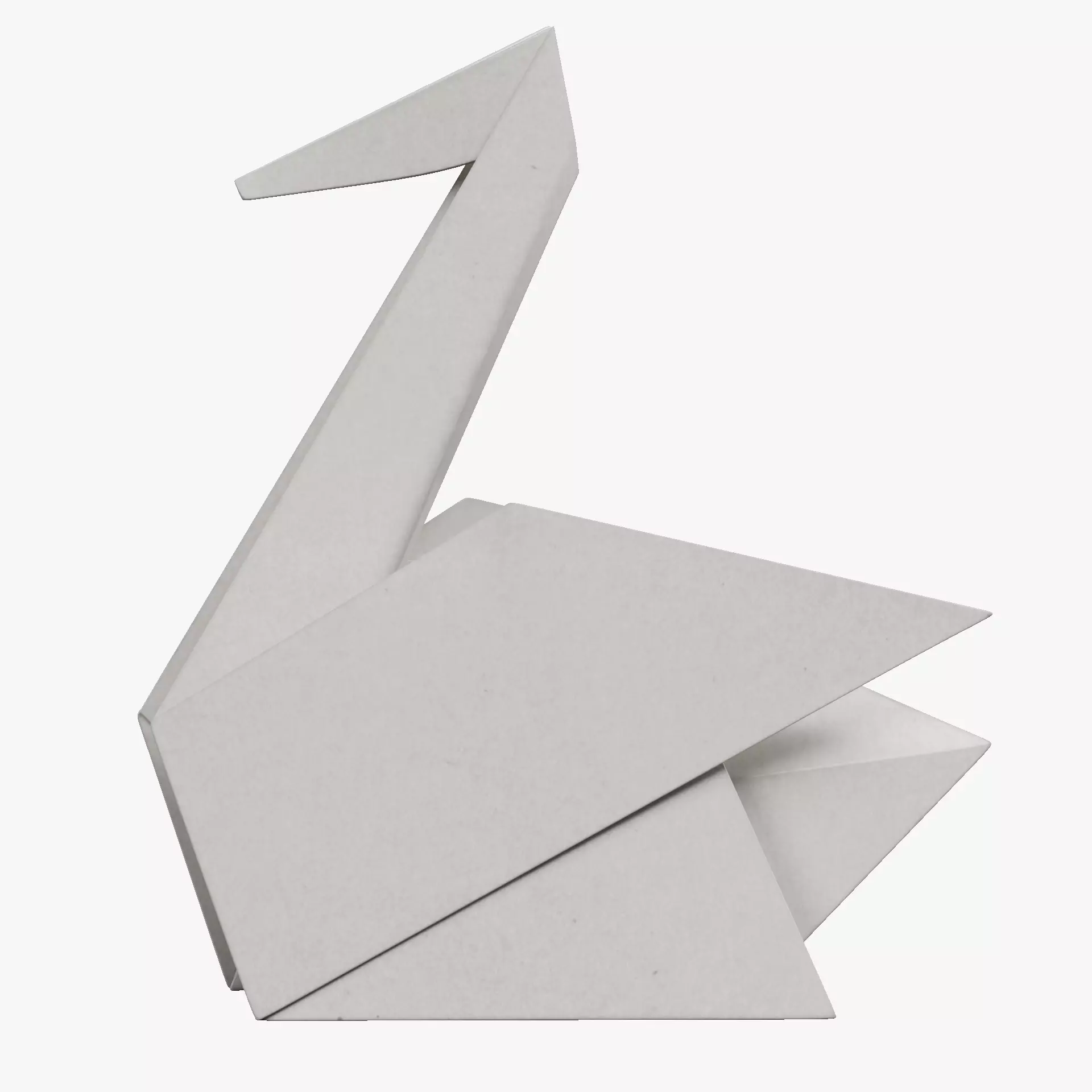 Paper Swan Low-poly 3D model_12