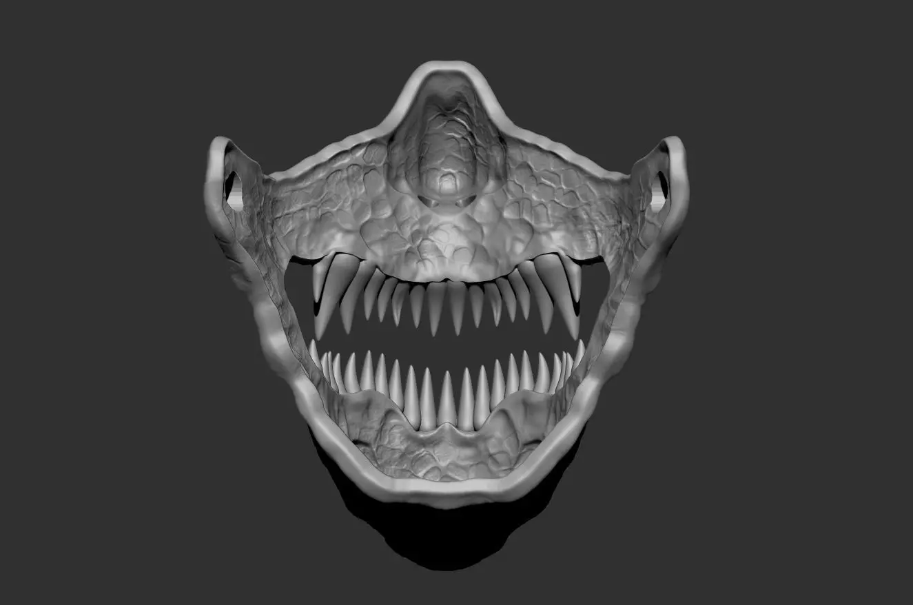 Reptilian Predator Mask 3D print model_5