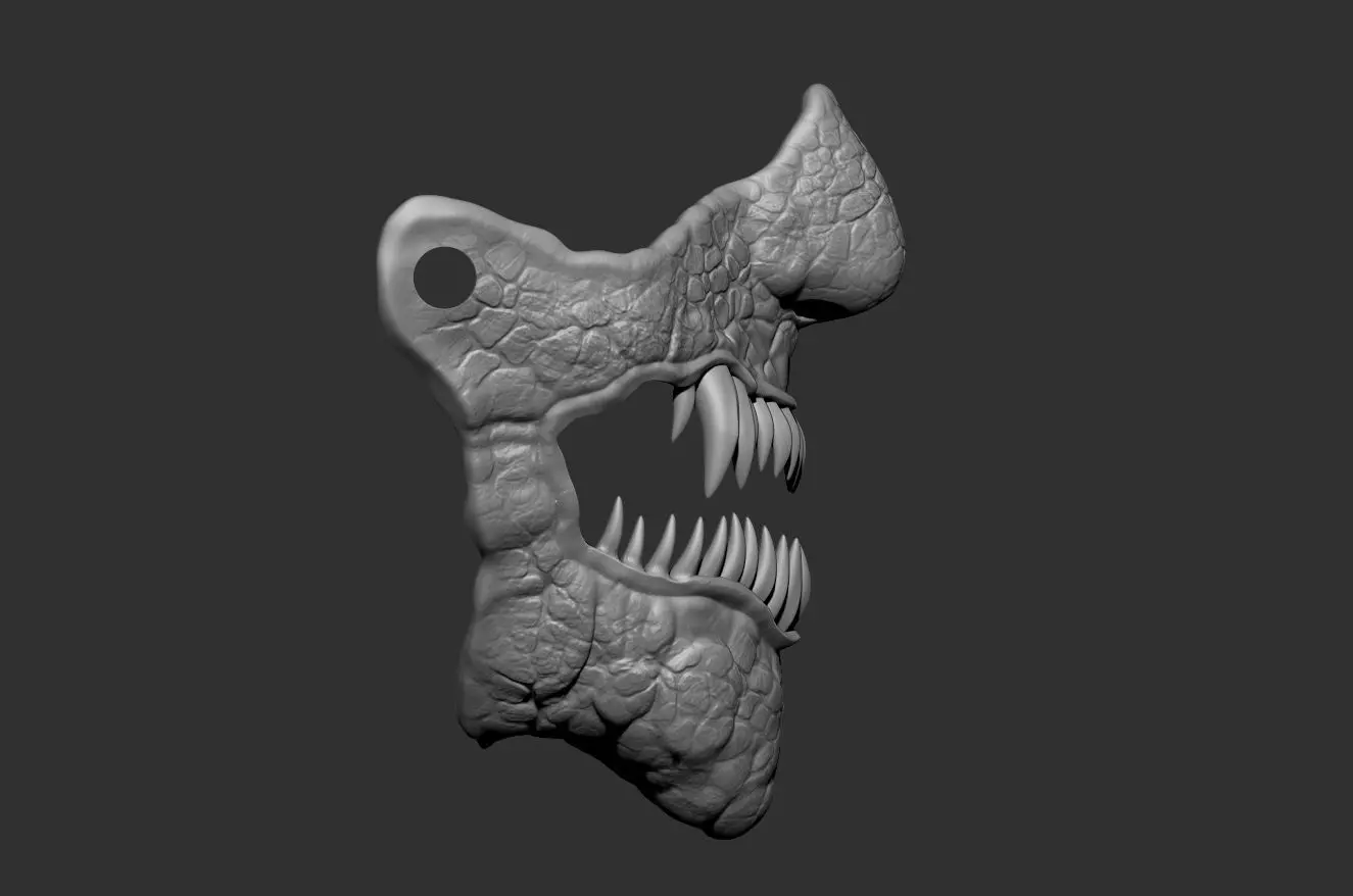 Reptilian Predator Mask 3D print model_7