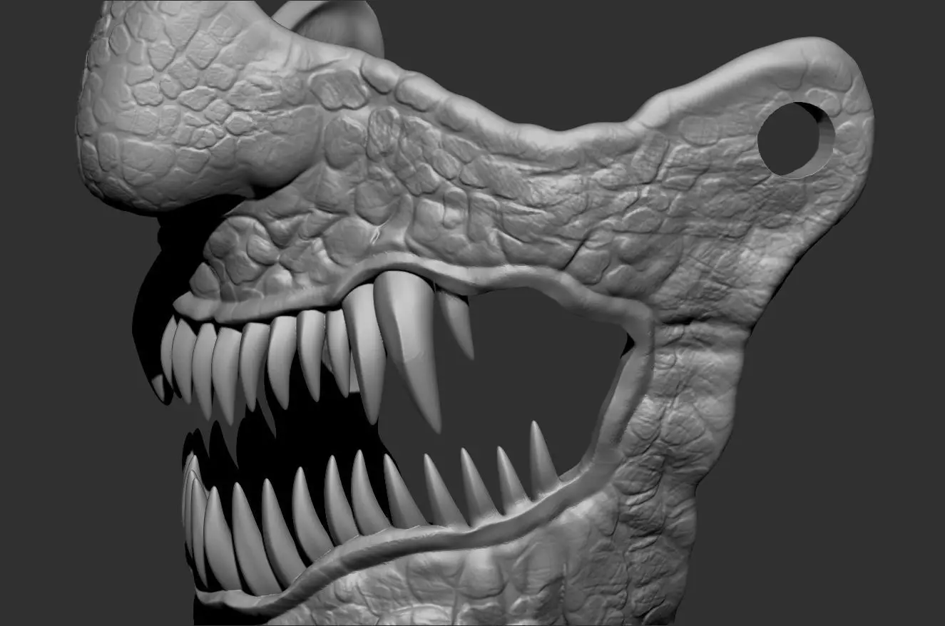 Reptilian Predator Mask 3D print model_1