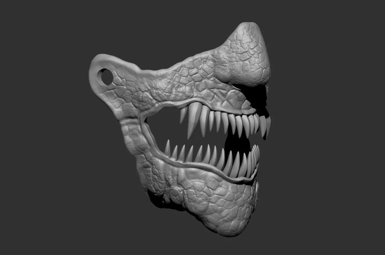 Reptilian Predator Mask 3D print model_8