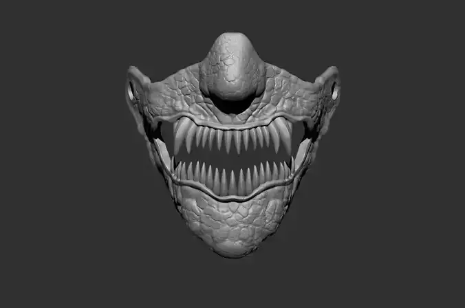 Reptilian Predator Mask 3D print model Reptilian Predator Mask 3D print model