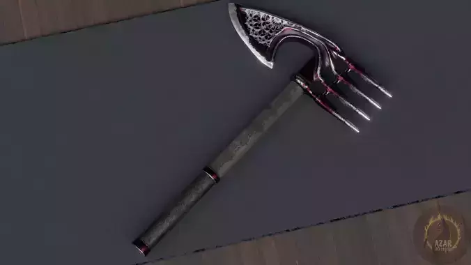 Axe 001  Realistic Medieval PBR 3D Weapon Unity