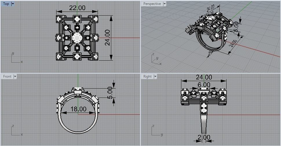 RING ART DECO 3D print model_6