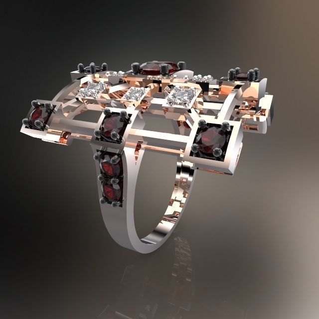 RING ART DECO 3D print model_2