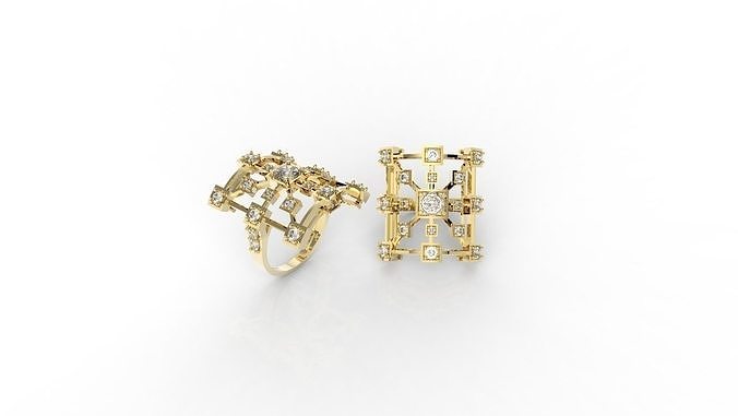 RING ART DECO 3D print model