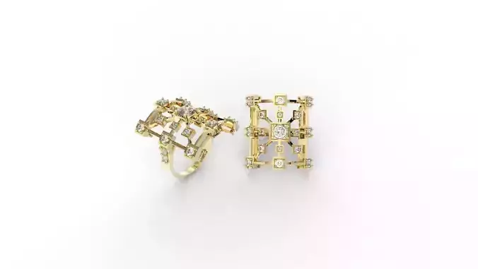 RING ART DECO 3D print model