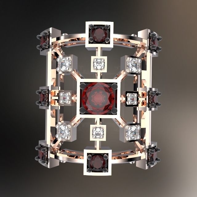 RING ART DECO 3D print model_4