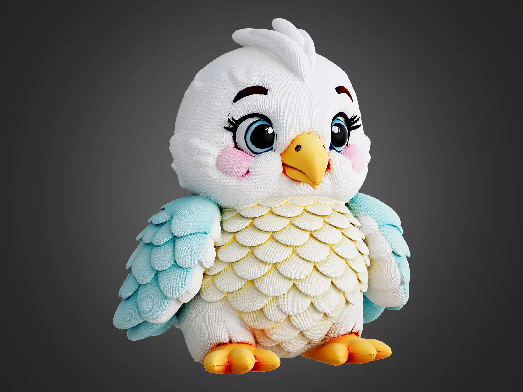 Eagle Plushy Kids Toy 3D model_1