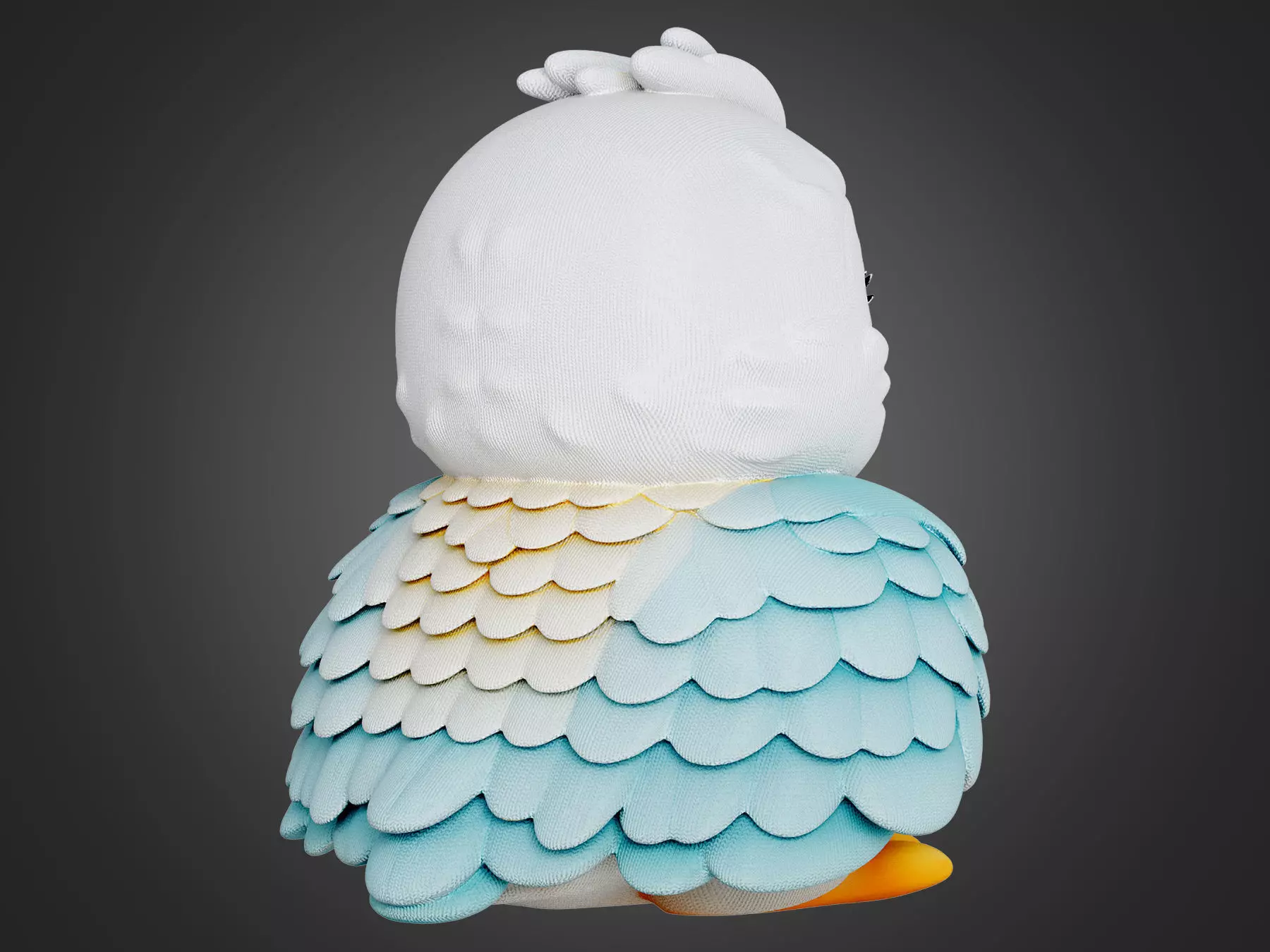 Eagle Plushy Kids Toy 3D model_3