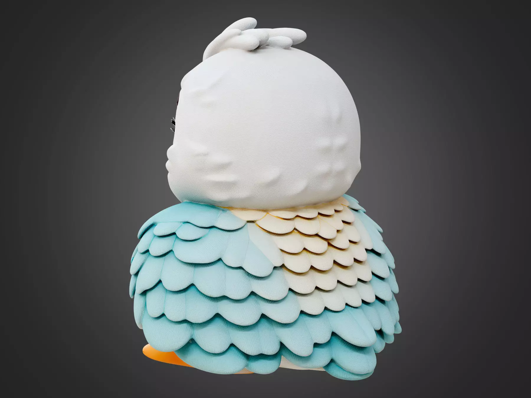 Eagle Plushy Kids Toy 3D model_6