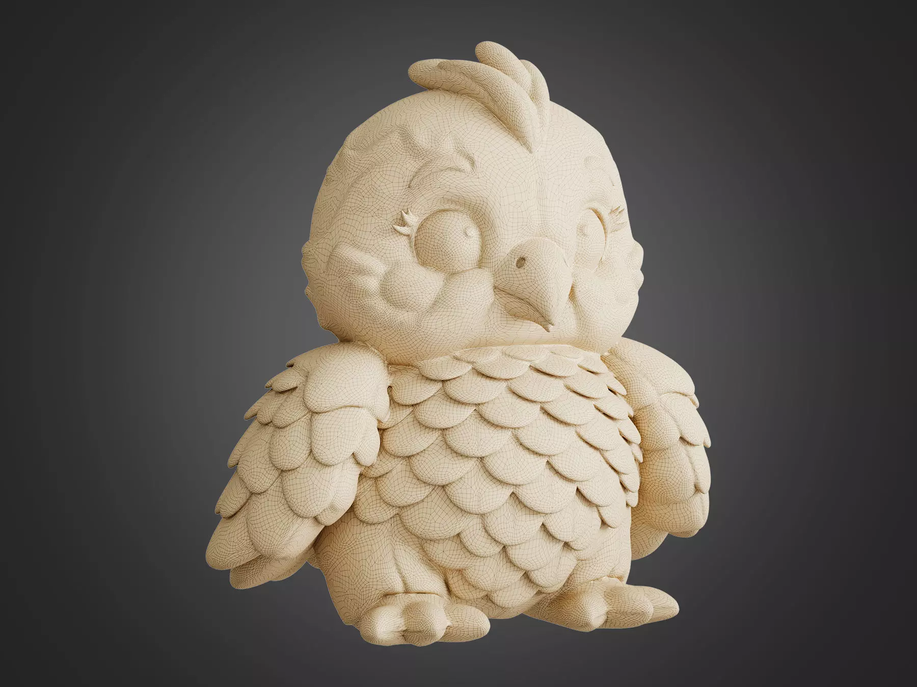 Eagle Plushy Kids Toy 3D model_7