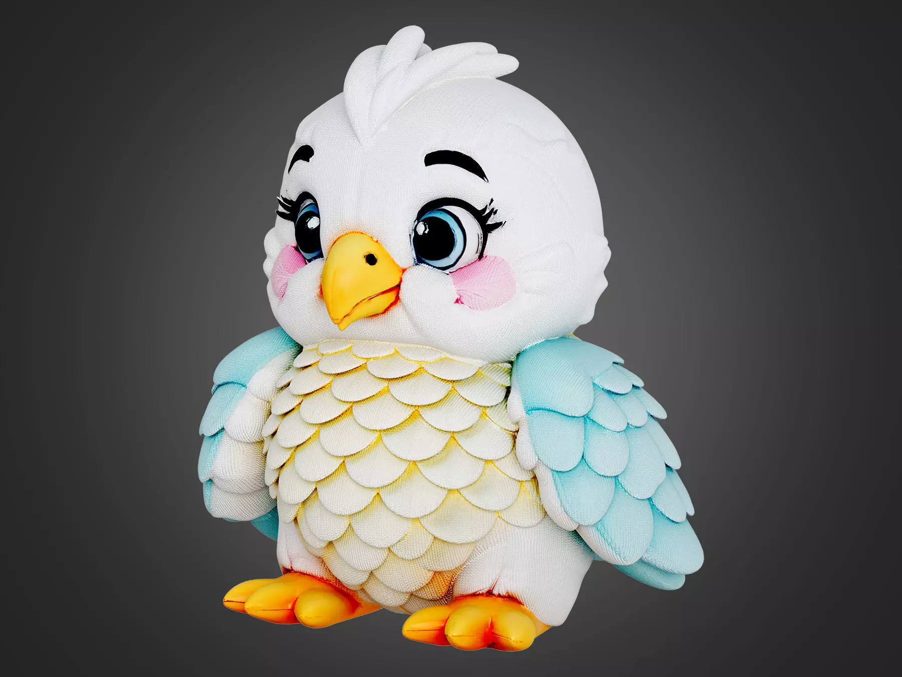 Eagle Plushy Kids Toy 3D model_2