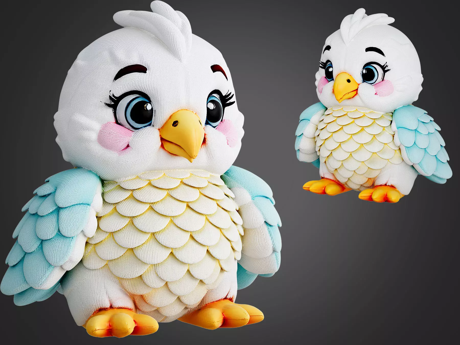 Eagle Plushy Kids Toy 3D model_0