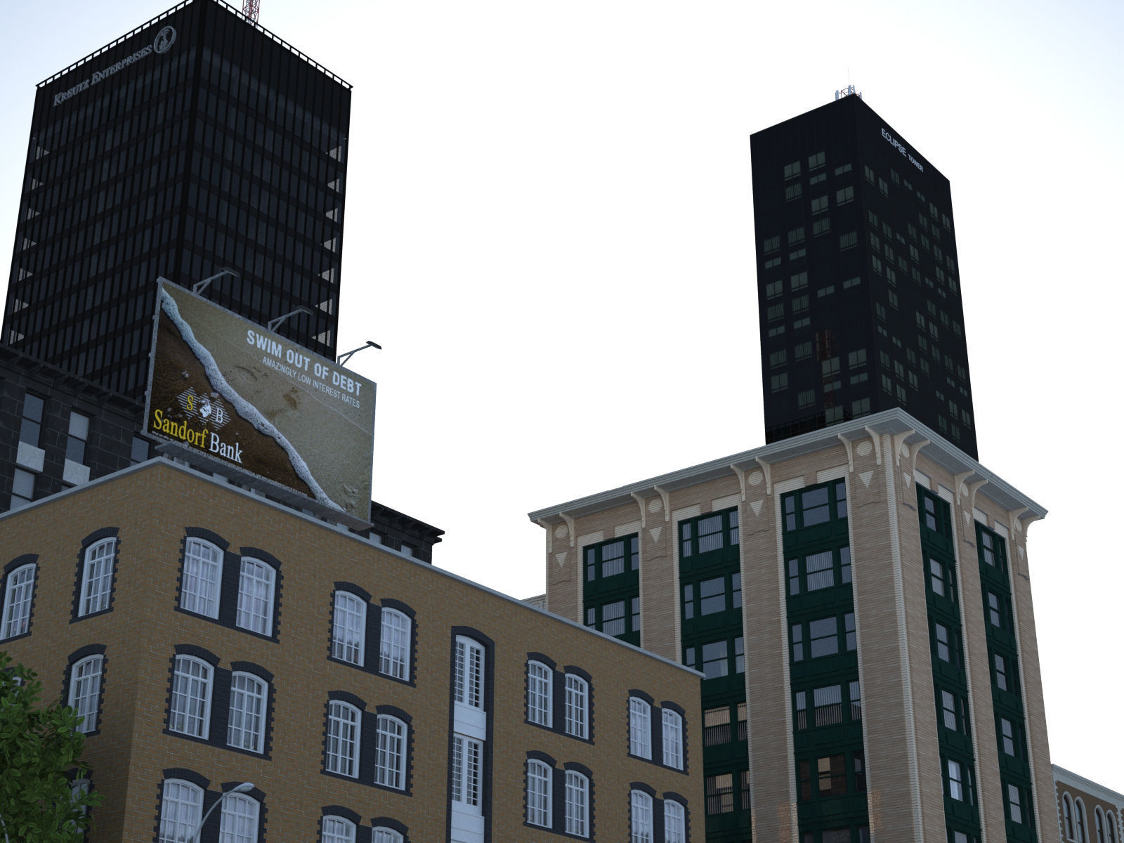 Dunkel City Low-poly 3D model_34