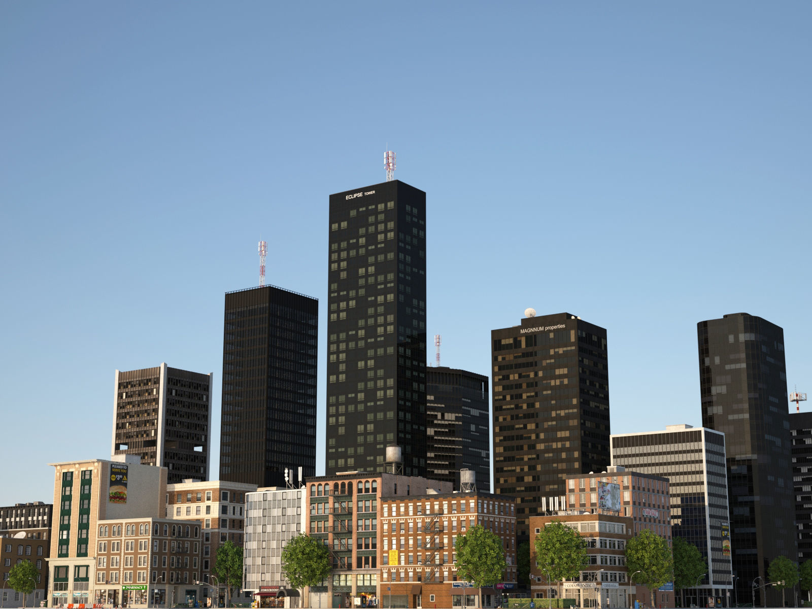 Dunkel City Low-poly 3D model_26